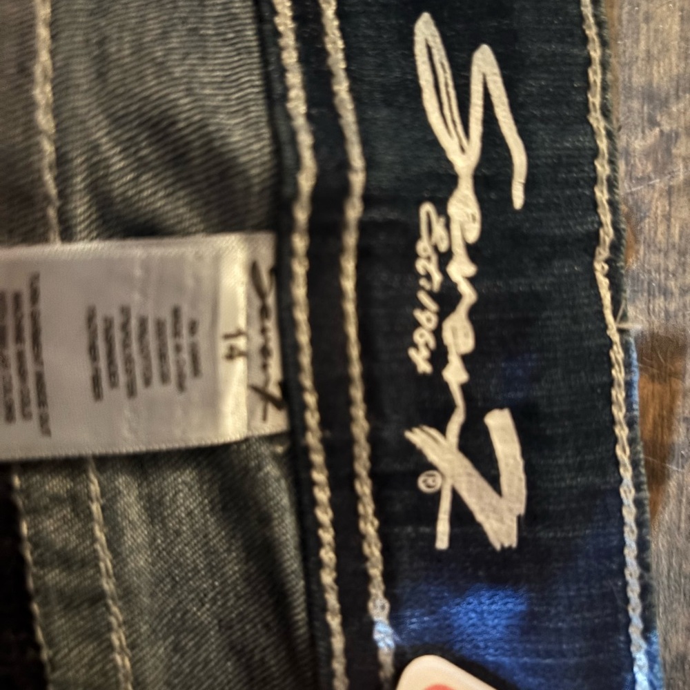 Seven7 Blue Flare Wide Leg Jeans - Picture 4 of 6